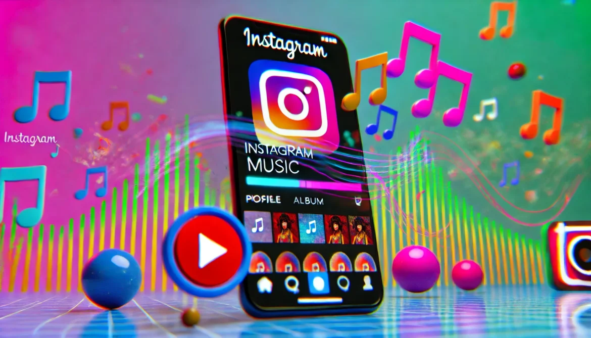 Instagram Music Feature with Vibrant Visuals and Music Notes - KSNglobal.net